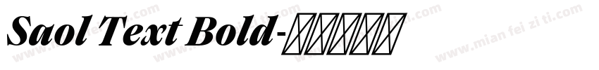 Saol Text Bold字体转换